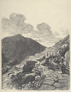 Athens skatkammer, Delphi af Joseph Pennell