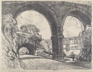 Tunnelen i parken, 1912. af Joseph Pennell