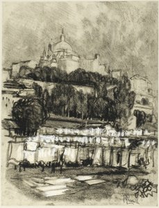Vaskepladsen i Madrid af Joseph Pennell
