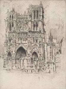 Vestfronten, Amiens, 1907. af Joseph Pennell