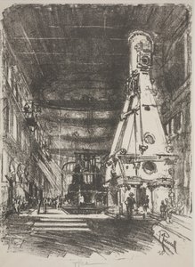 De hvide og sorte hammere (litho) af Joseph Pennell