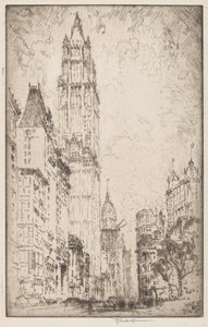 Woolworth-bygningen af Joseph Pennell