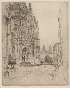 Tårnene på biskopspaladset, Beauvais af Joseph Pennell