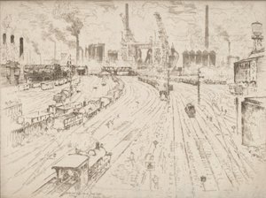 Spor, Oberhausen, 1910. af Joseph Pennell