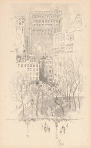 Union Square, 1904. af Joseph Pennell