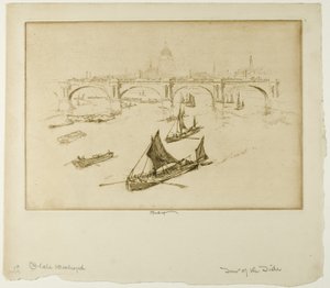 Waterloo Bridge af Joseph Pennell