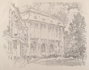 Wertheim, Leipziger Platz, Berlin, 1921. af Joseph Pennell