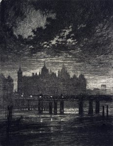 Whitehall Court i London. af Joseph Pennell