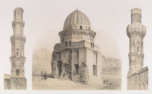 87. Grave og Minareter, Kairo, 1843. af Joseph Philibert Girault De Prangey