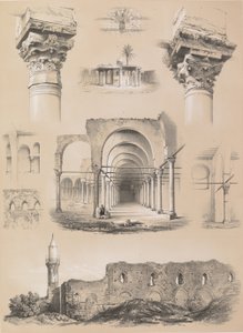 Detaljer, Amrou-moskeen, Kairo, 1843. af Joseph Philibert Girault De Prangey