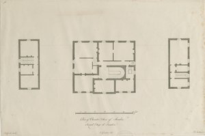 Sandon Hall - Plan over kammergulvet: gravering, nd [1769-1771] (tryk) af Joseph Pickford