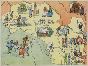 Bourbonnais-Lyonnais (farvelitografi) af Joseph Porphyre Pinchon