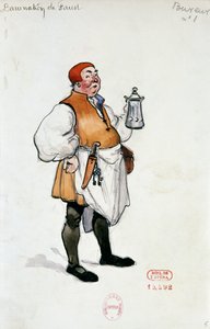 Kostume til værtens rolle i Fausts fordømmelse af Hector Berlioz, skitse af Joseph Porphyre Pinchon (1871-1953)