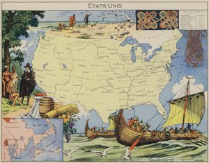 USA (farvelitografi) af Joseph Porphyre Pinchon