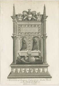 Sandon Church - Sampson Erdeswickes grav: gravering af Joseph Potter
