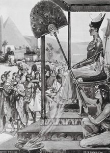 Bringer hyldest til Ramses II, XIX. dynasti (litografi) af Joseph Ratcliffe (after) Skelton
