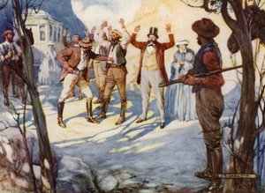 Bushrangers i Australien (farve litho)