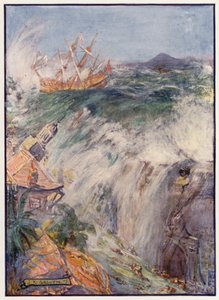 Ødelæggelse af Port Royal, Jamaica af Joseph Ratcliffe (after) Skelton