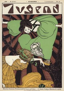 Forsideillustration til magasinet Jugend af Joseph Rudolf Witzel