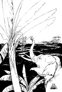 illustration af en elefant af Kipling (gravering) af Joseph Rudyard Kipling