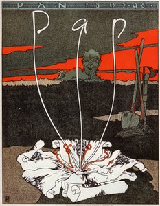 Kunst. Pan, magasin i art nouveau-stil. Plakat af Joseph Sattler, Tyskland, ca. 1895 (plakat)