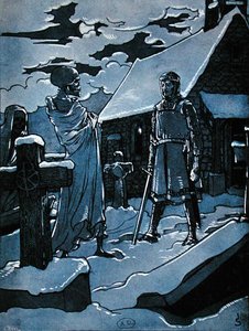 De dødes hjælp, illustration fra "Legender fra Alsace" af Georges Spetz