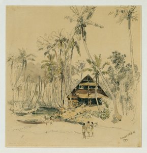 Missionærens hus på Puinipet (Ponape) Island, Caroline Islands