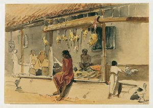 Kyllingehandlere i Point de Galle på Ceylon (Sri Lanka)