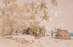 Den østrigske fregat Novara sejlede jorden rundt i 1857-59 ... af Joseph Selleny