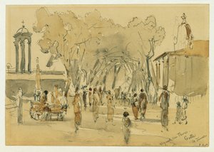 Vej til porten i Point de Galle på Ceylon (Sri Lanka) af Joseph Selleny