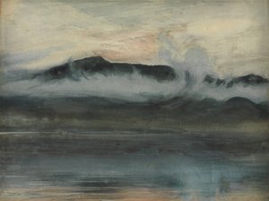 Coniston & Old Man (Akvarel) af Joseph Severn