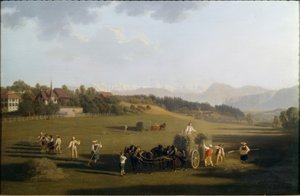 Høhøst i nærheden af Bern af Joseph Simon Volmar