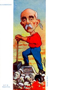 Georges Clemenceau - karikatur af Sirat