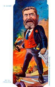 Jean Léon Jaurès - karikatur af Sirat