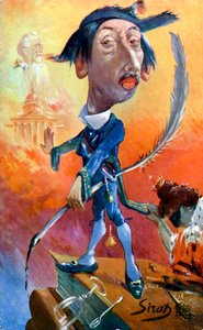 Maurice Barrès - karikatur af Sirat