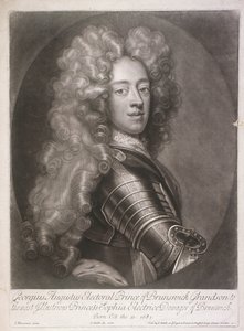 Ovalt portræt af George II, konge af Storbritannien, 1706