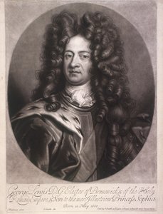 Ovalt portræt af George I, konge af Storbritannien, c1700