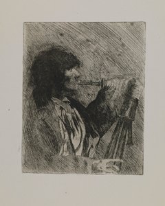 Uden titel - mand med sækkepibe af Joseph Stella