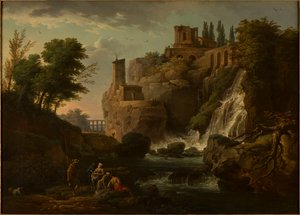 French: Les Cascatelles de Tivoli Tivoli Landscape af Joseph Vernet