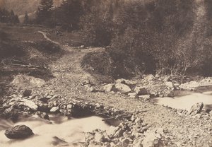Skiferbro taget på vej tilbage fra Parisernes vandfald, Luchon, 1853.