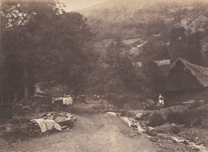Landsbyen Montaubant taget fra Luchon, 1853.