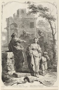Abraham afskediger Hagar af Joseph Wagner