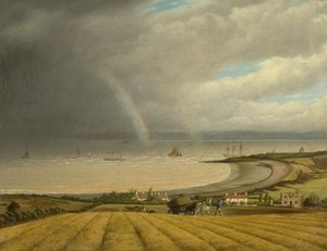 Udsigt fra Portishead mod Wales, ca. 1832 af Joseph Walter