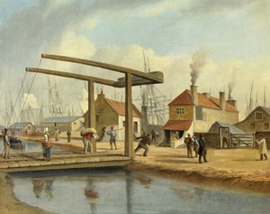 Monmouthshire-kanalen ved Newport, 1800-1850 af Joseph Walter