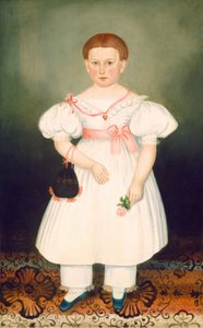 Pige med net og rose, ca. 1840.