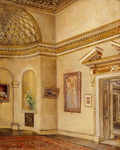Det nordøstlige hjørne af galleriet, Chiswick House (olie på lærred)