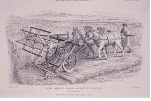 Bells forbedrede høstmaskine fra Crosskill, c1840