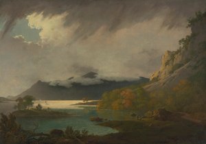 Derwent Water, med Skiddaw i det fjerne af Joseph Wright of Derby