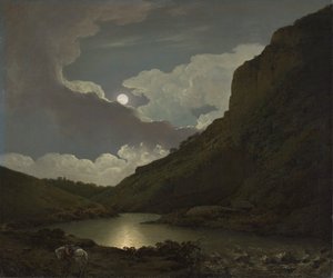 Matlock Tor fra Moonlight af Joseph Wright of Derby