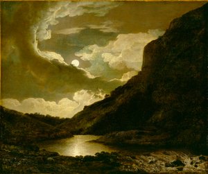 Matlock Tor i måneskin af Joseph Wright of Derby